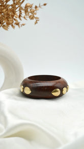 The Golden Dew Wooden Bangle
