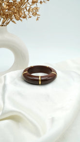 The Goldline Wooden Bangle