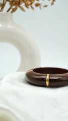 The Goldline Wooden Bangle