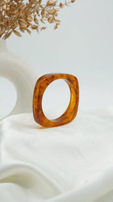Caramel Square Resin Bangle