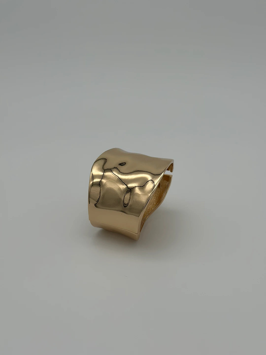Drip Lock Gold Statement Bangle