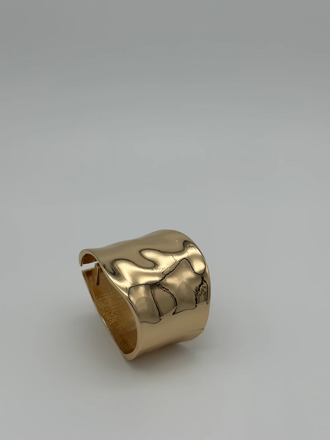 Drip Lock Gold Statement Bangle