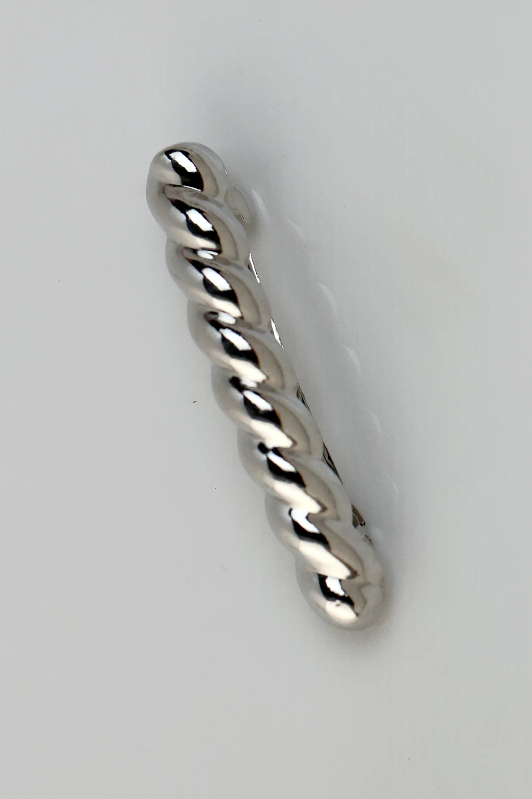 Lustrous Swirls Silver Barrette Clip