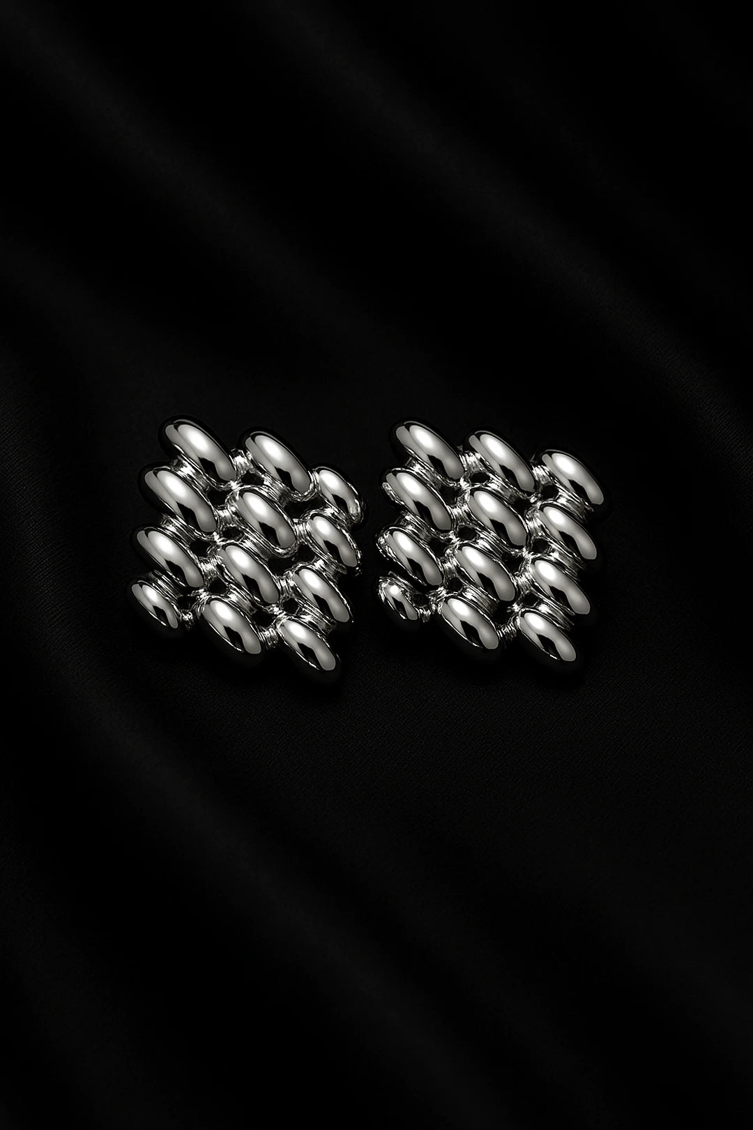 Silver Mesh Earrings