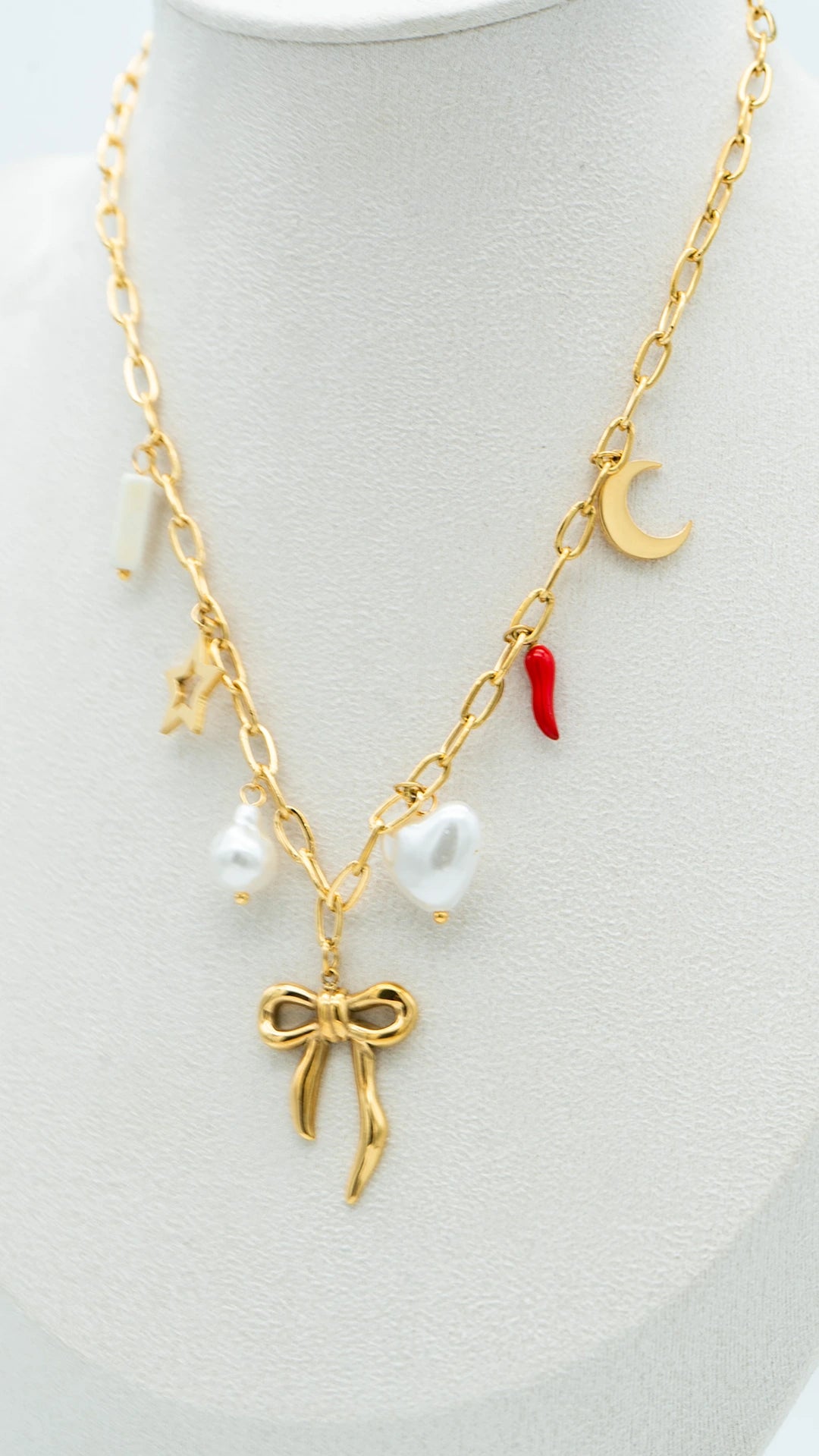Glitter Charm Necklace