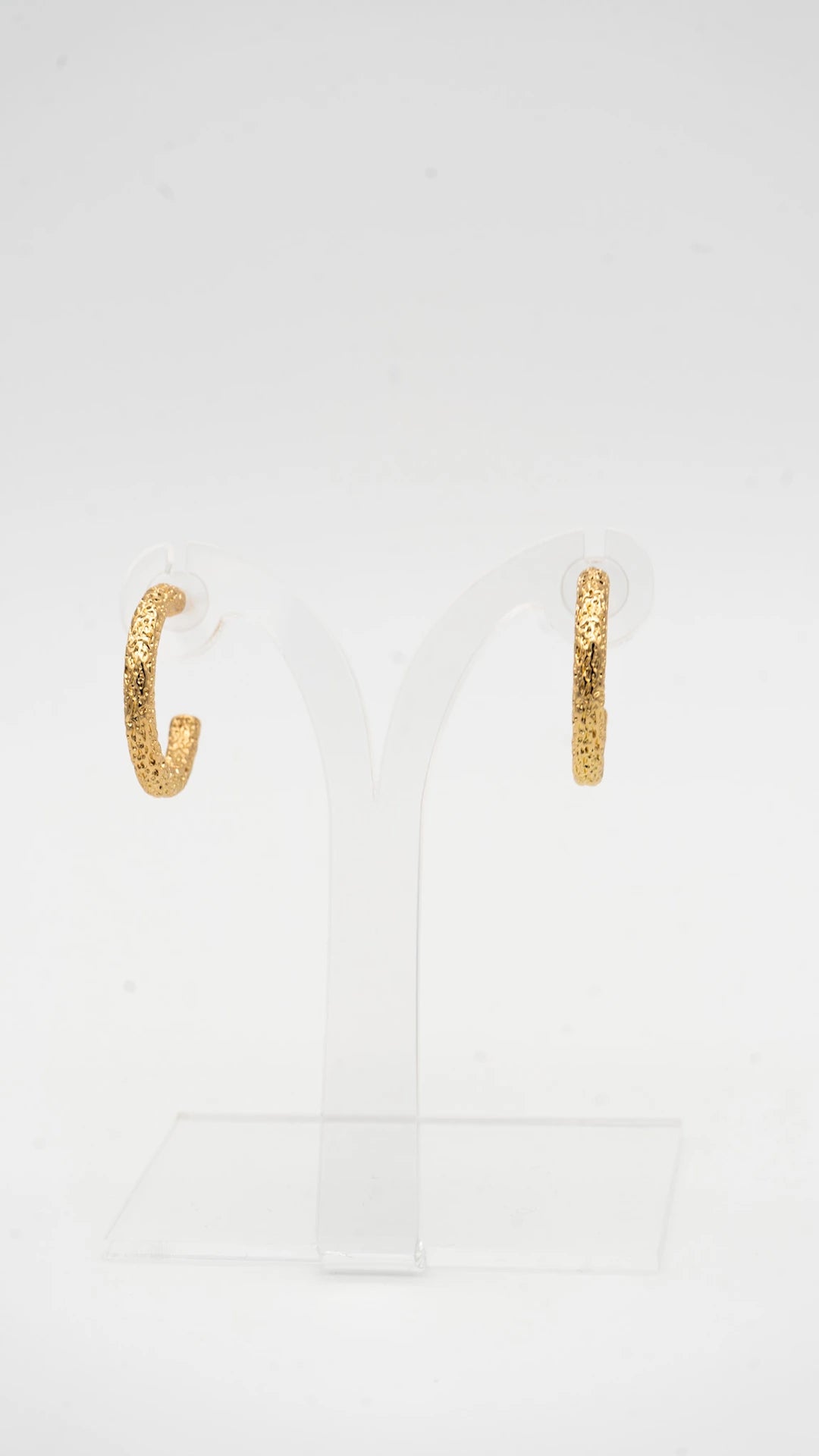 Crinkle Gold Earrings