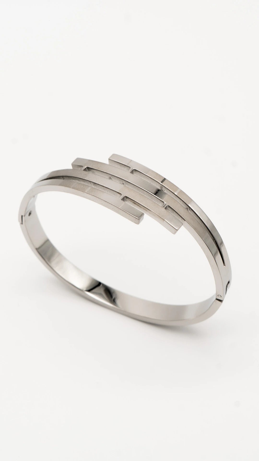 Silver Grid Bangle