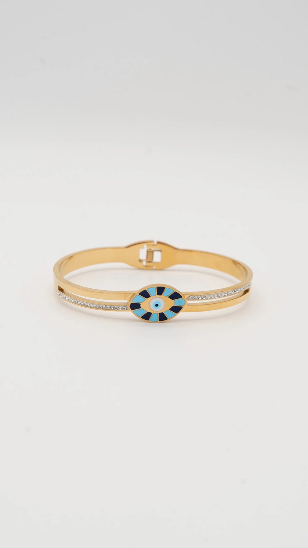 Iris Shield Gold Bangle