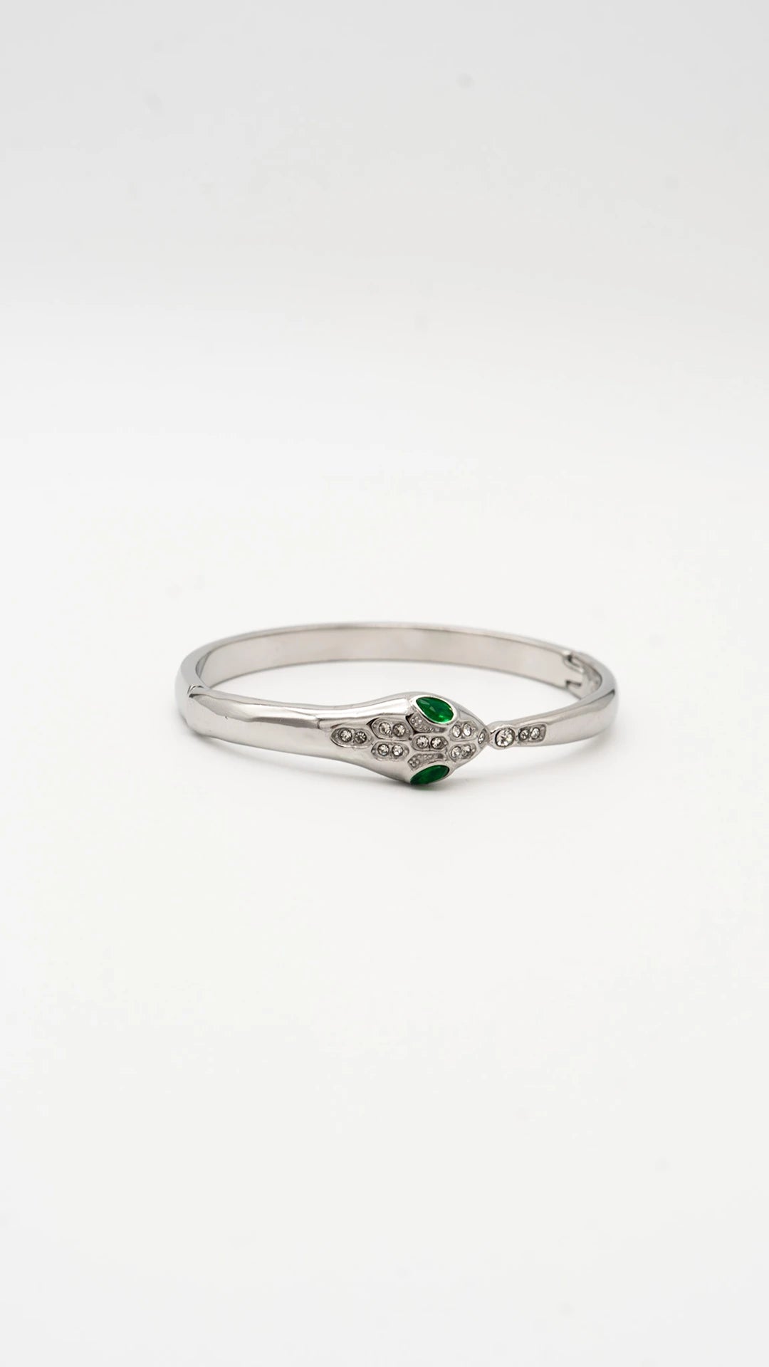 Royal Serpent Silver Bangle