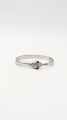 Royal Serpent Silver Bangle