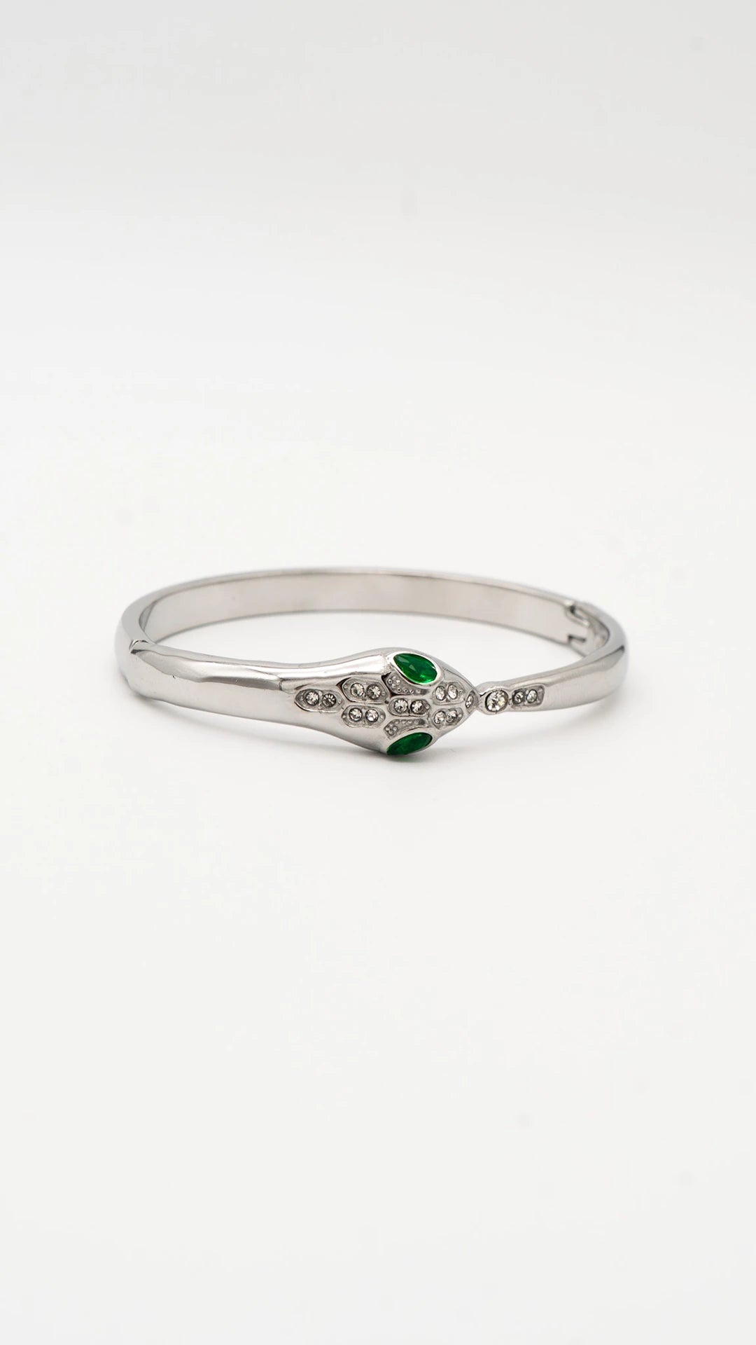 Royal Serpent Silver Bangle