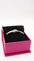 Royal Serpent Silver Bangle