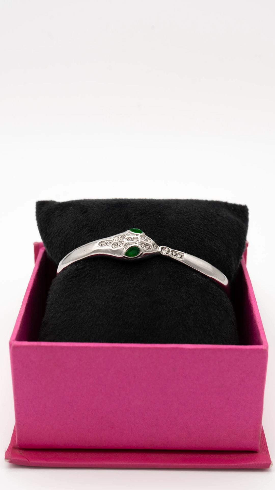Royal Serpent Silver Bangle