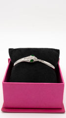 Royal Serpent Silver Bangle