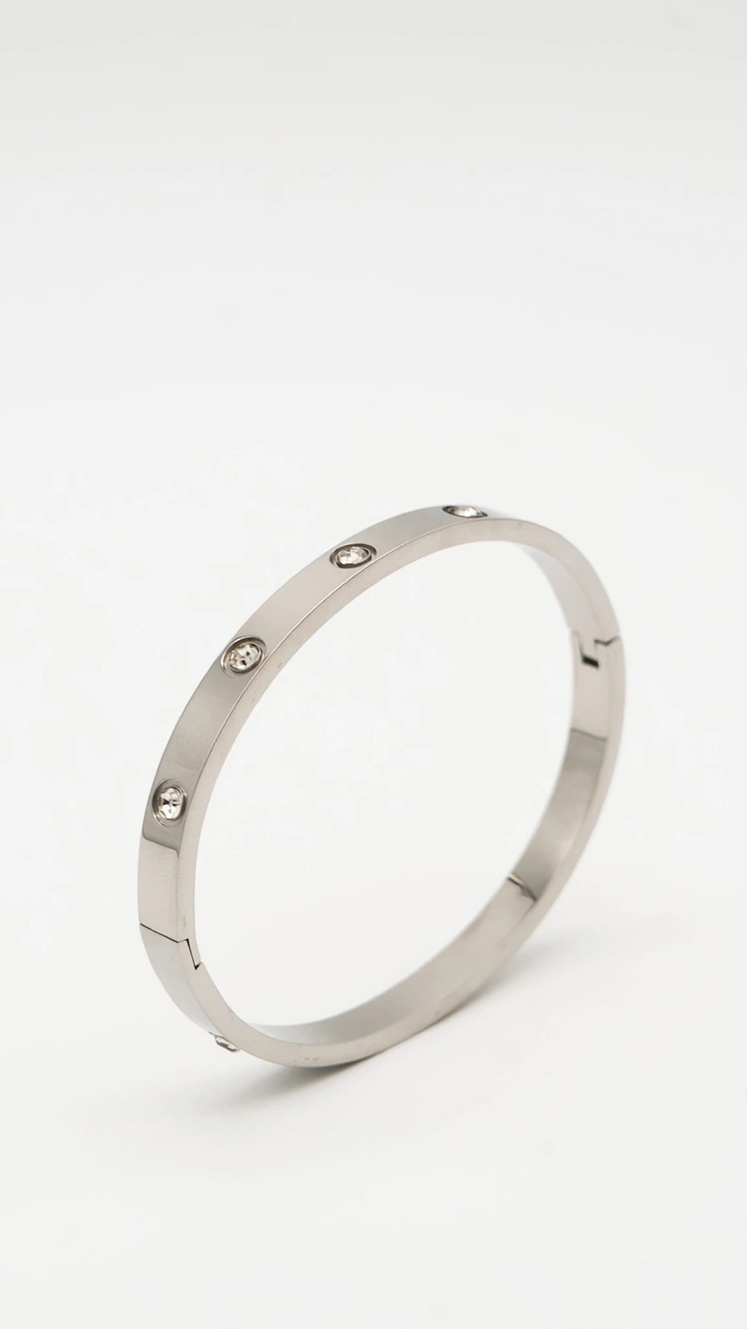 Lustre Silver Bangle