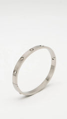 Lustre Silver Bangle