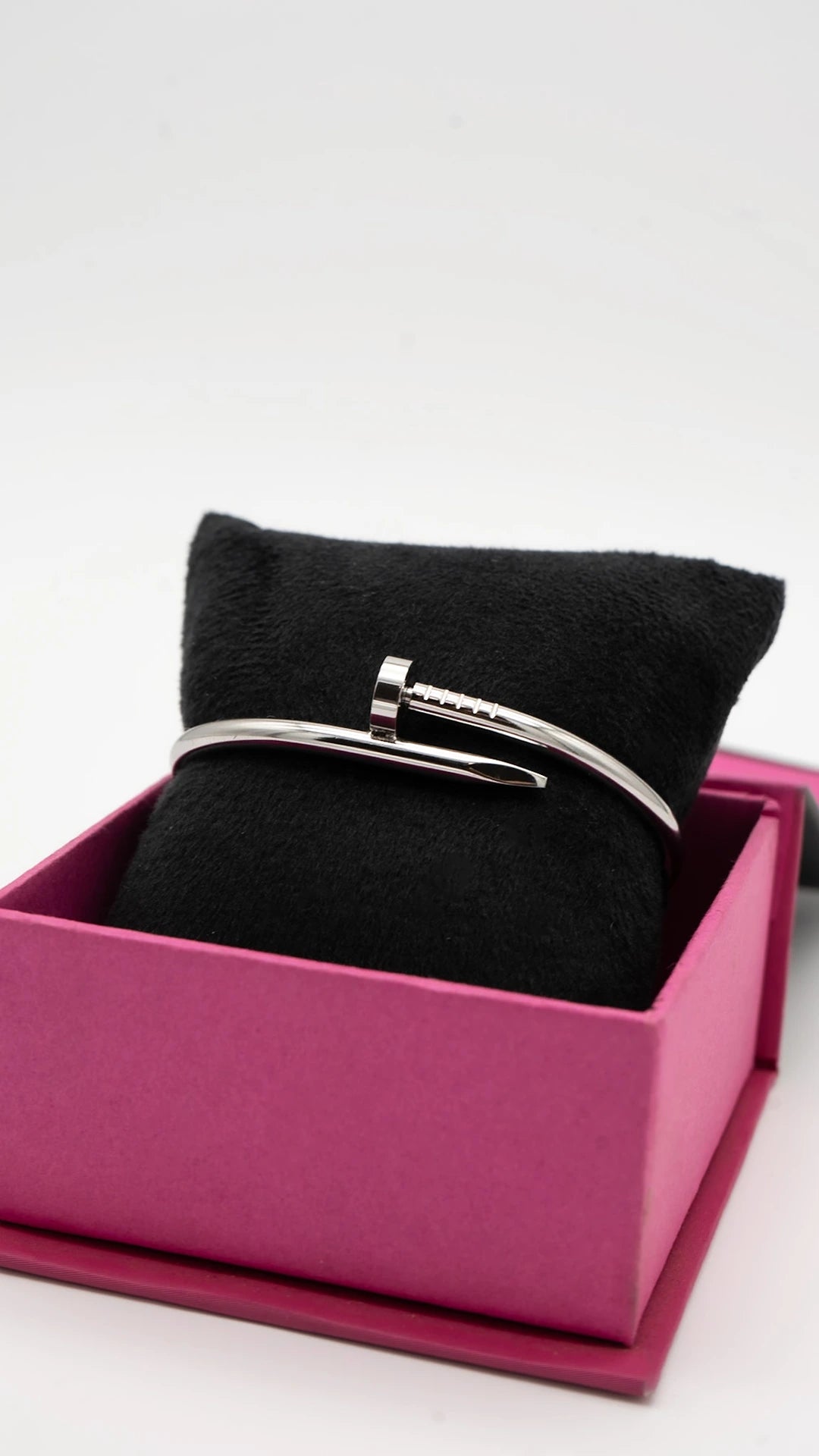 Silver Nail Cuff Bangle