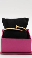 Golden Nail Cuff Bangle