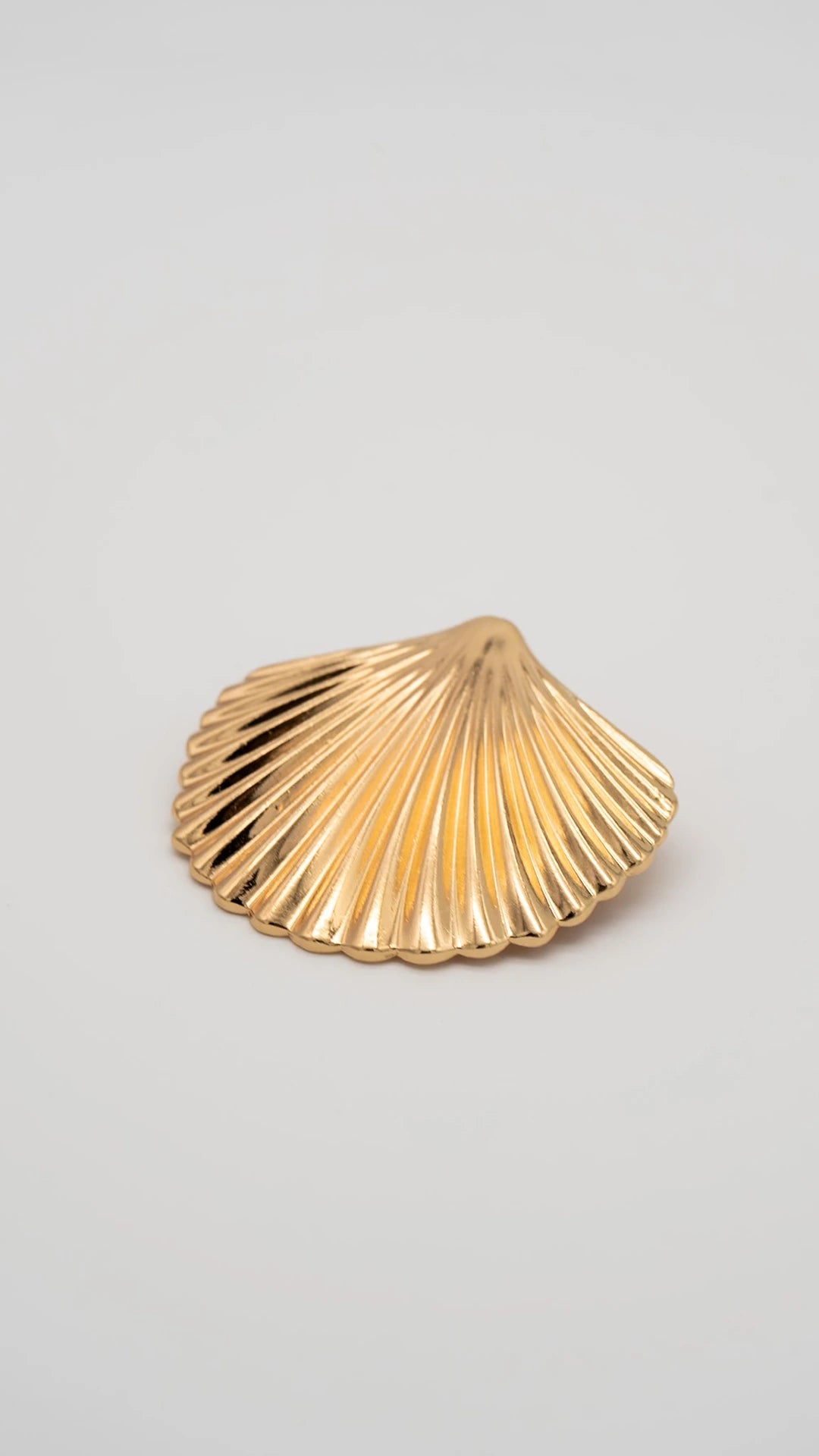 Gold Seashell Barrette Clip