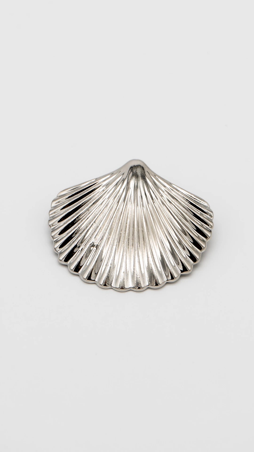 Silver Seashell Barrette Clip