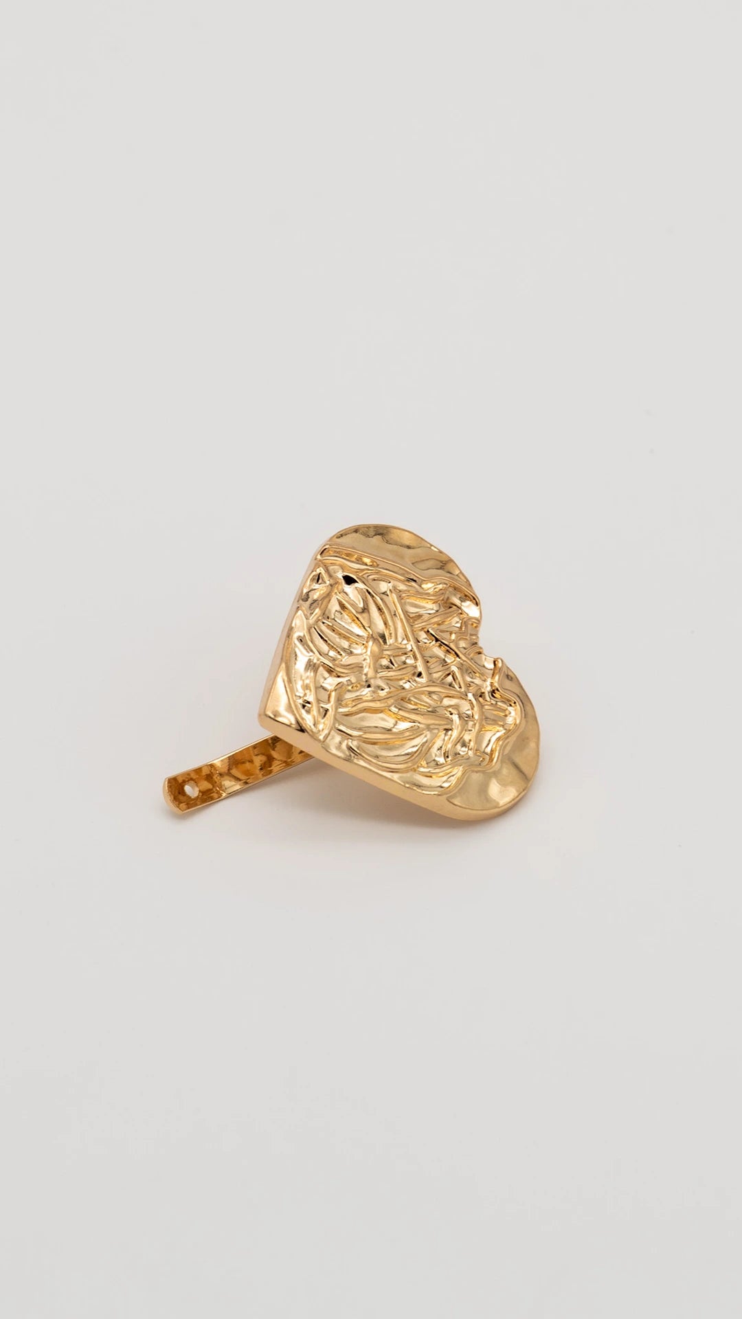 Sculpted Heart Hair Pin Hook