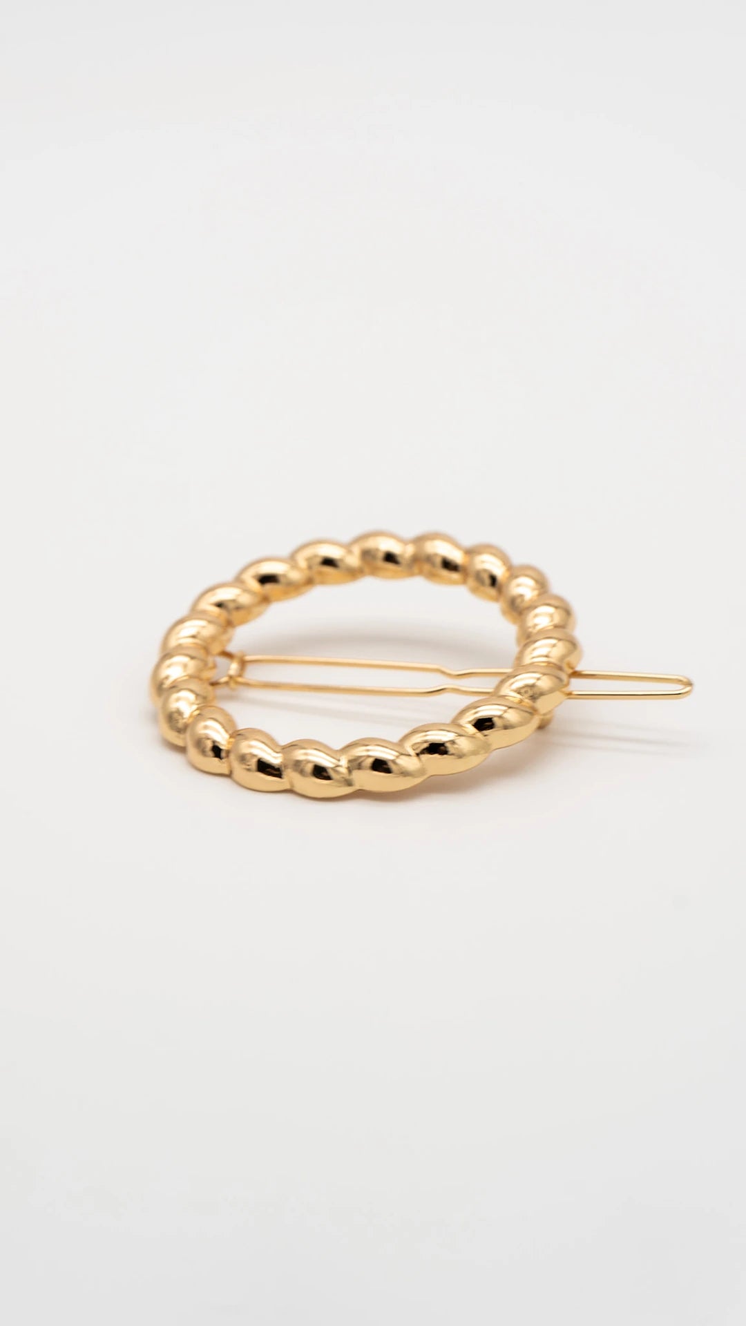 Golden Curl Barette Clip