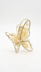 Radiant Butterfly Ivory Claw Clip