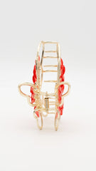 Radiant Butterfly Red Claw Clip