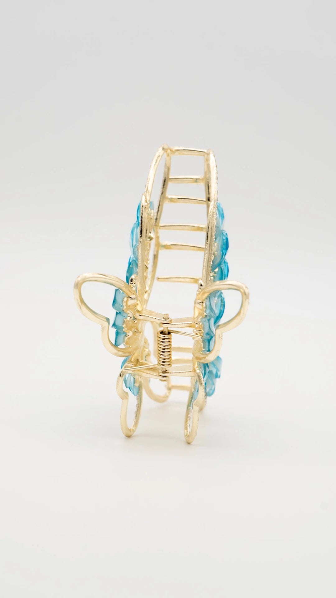 Radiant Butterfly Light Blue Claw Clip
