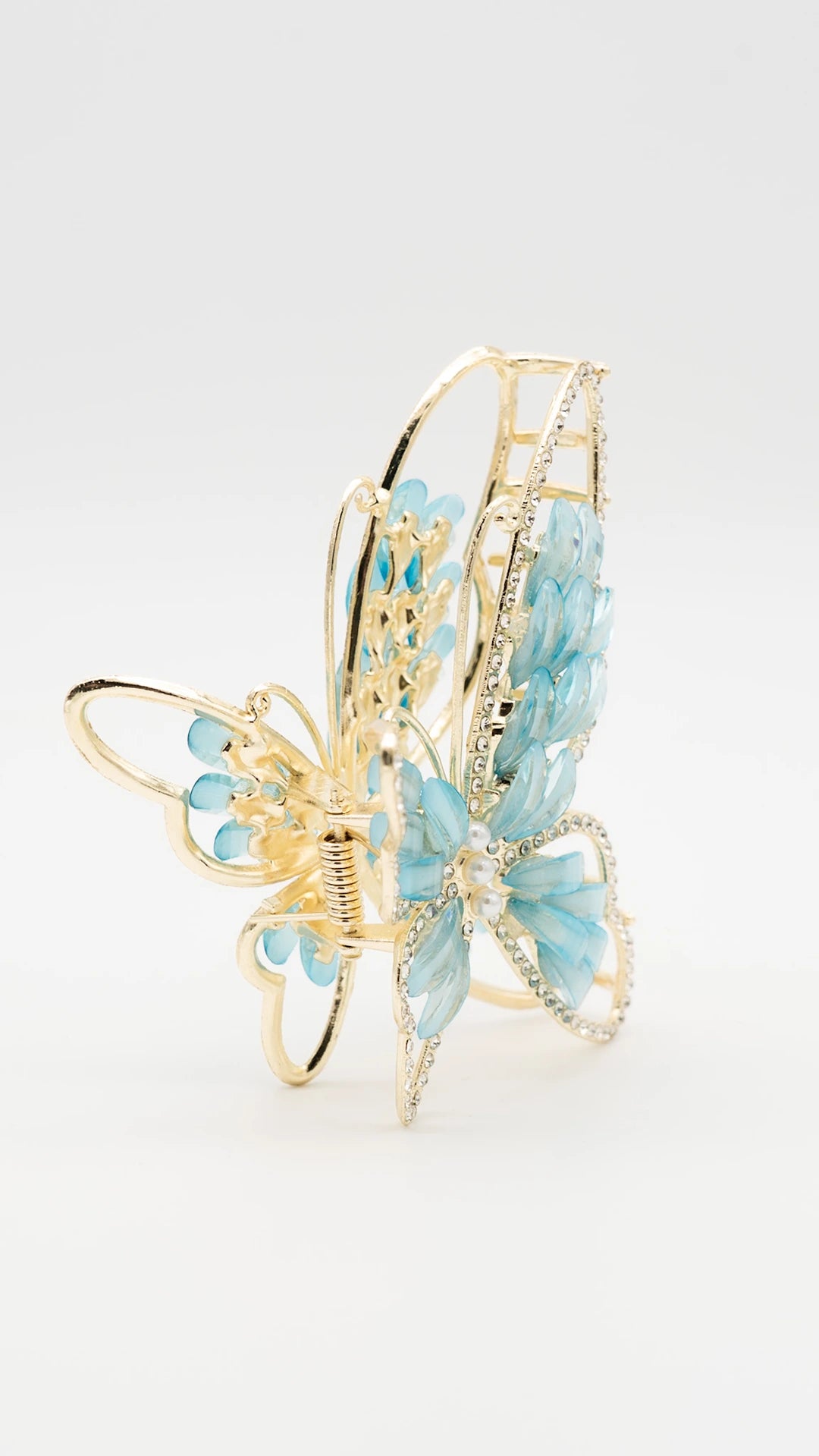 Radiant Butterfly Light Blue Claw Clip