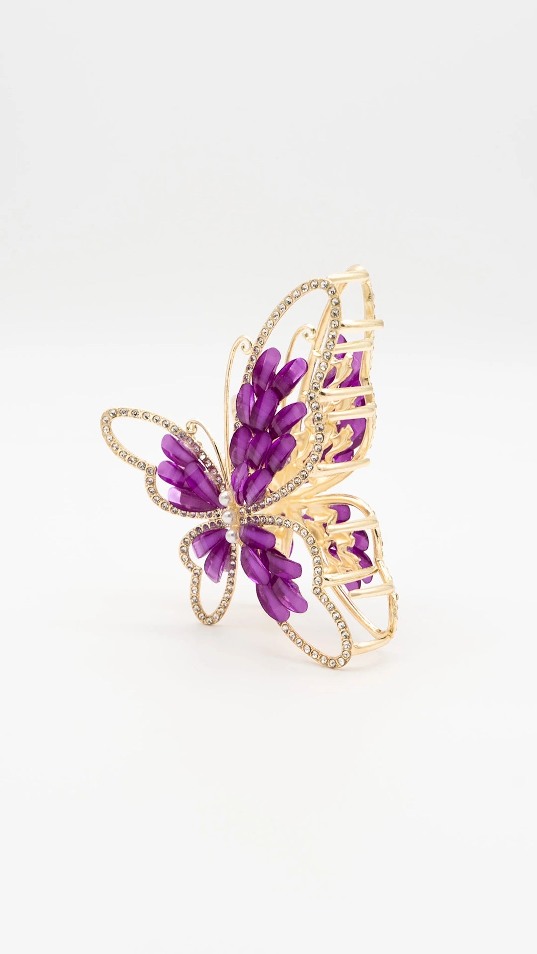 Radiant Butterfly Purple Claw Clip