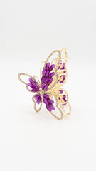 Radiant Butterfly Purple Claw Clip