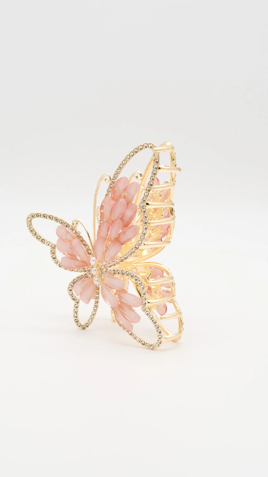 Radiant Butterfly Pastel Pink Claw Clip