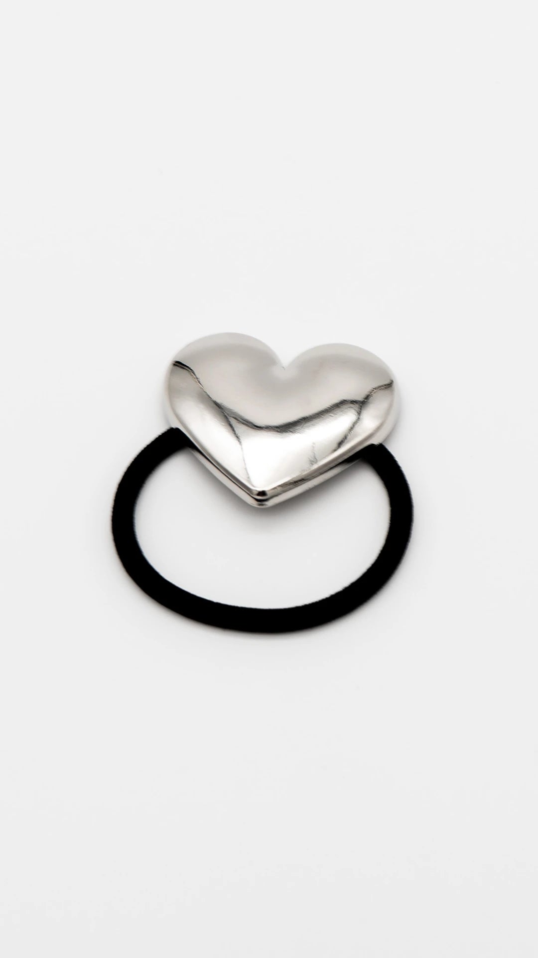Glimmer Silver Heart Hair Cuffs