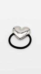 Glimmer Silver Heart Hair Cuffs