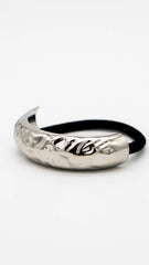 Sculpted Silver Crest Hair Cuffs