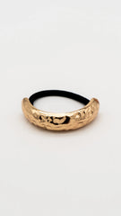 Sculpted Gold Crest Hair Cuffs