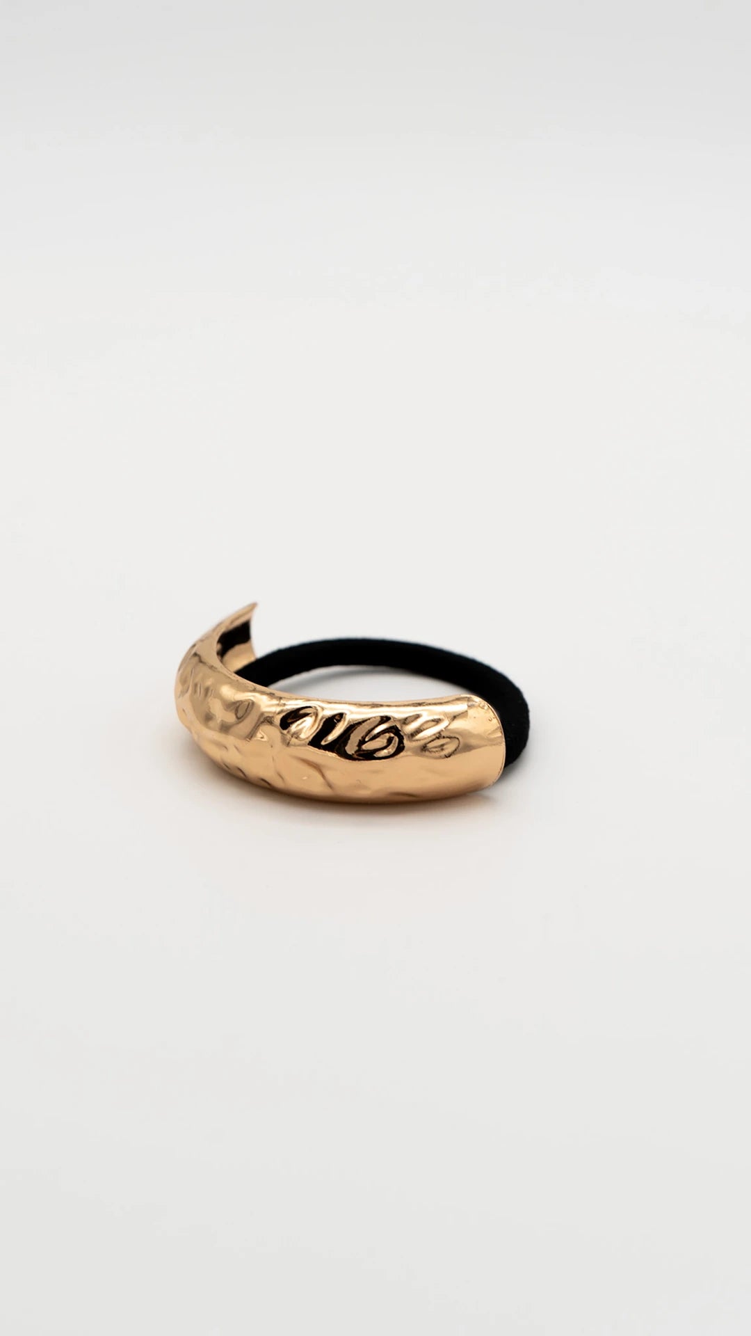 Sculpted Gold Crest Hair Cuffs