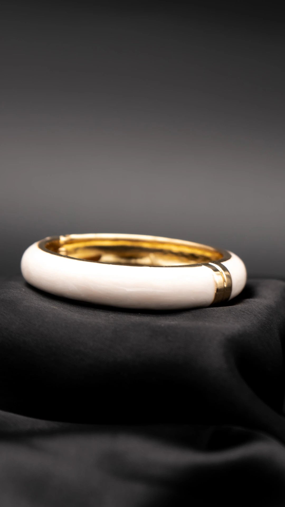 Evara White Bangle