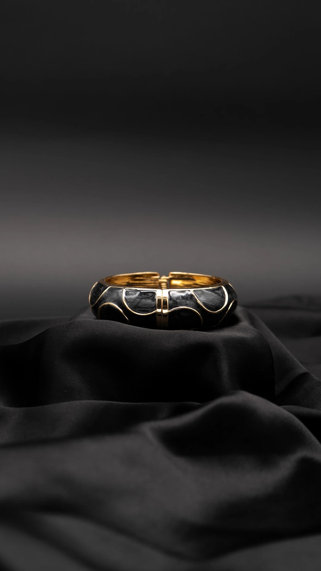 Luna Black Bangle