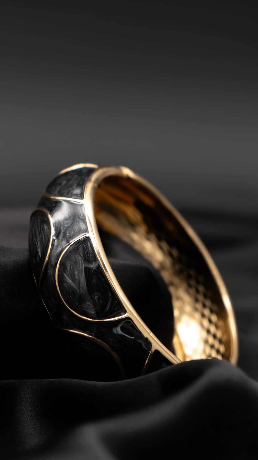 Luna Black Bangle