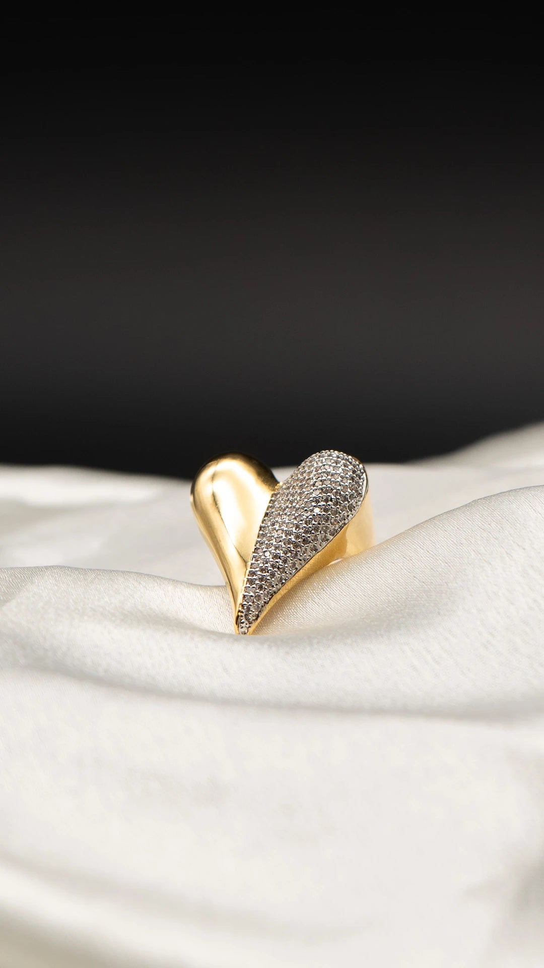 Heartline Statement Ring