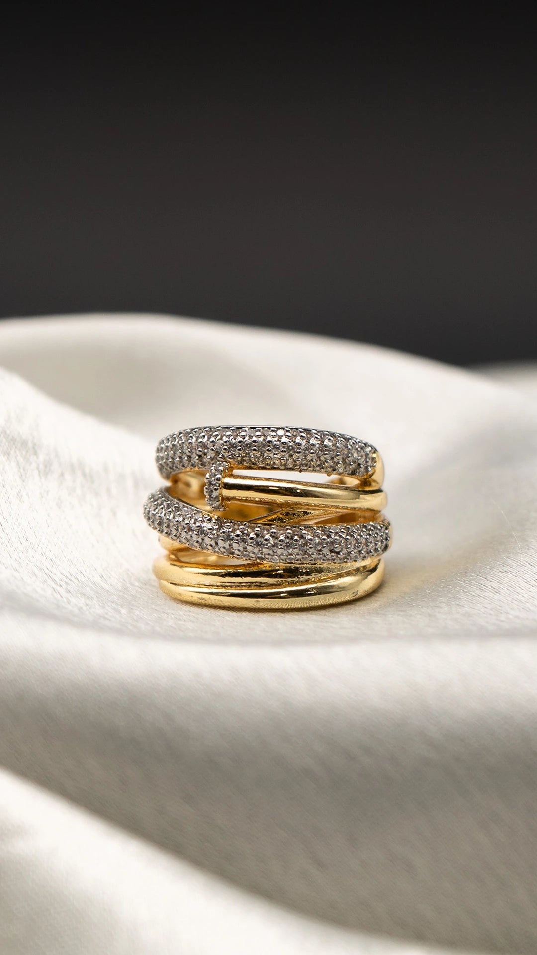Elara Stack Statement Ring