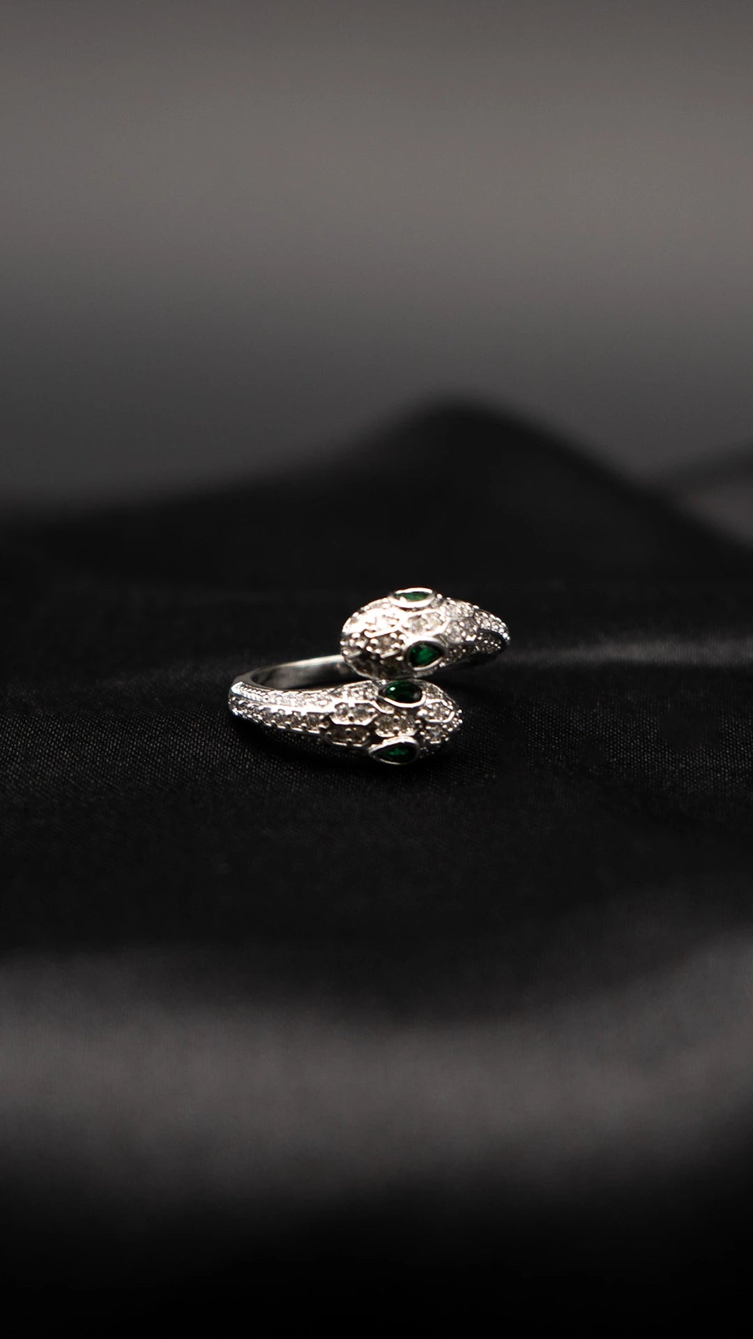 Silver Serpent Statement Ring