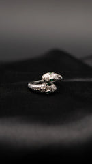 Silver Serpent Statement Ring