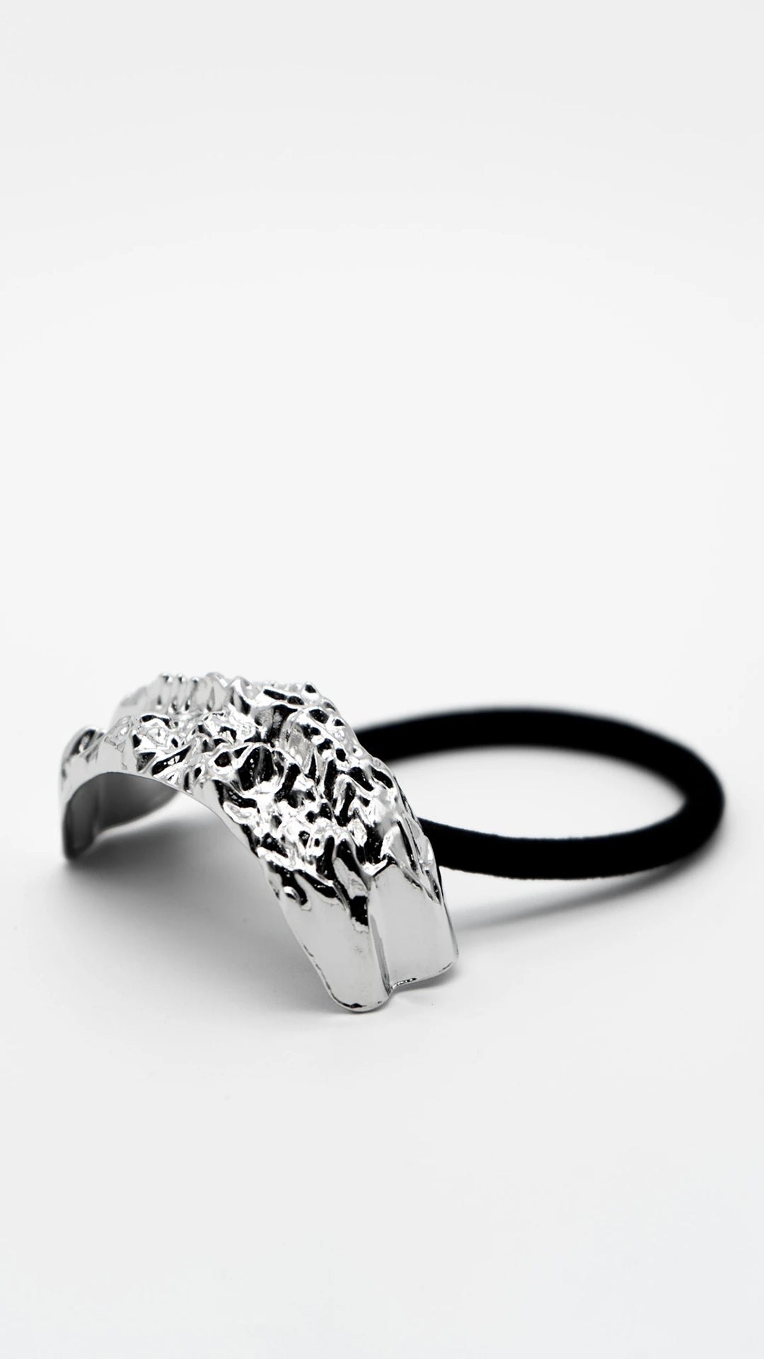 Molten Crest Silver Hair Cuff