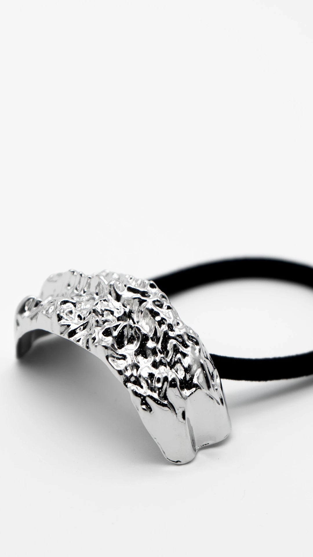 Molten Crest Silver Hair Cuff