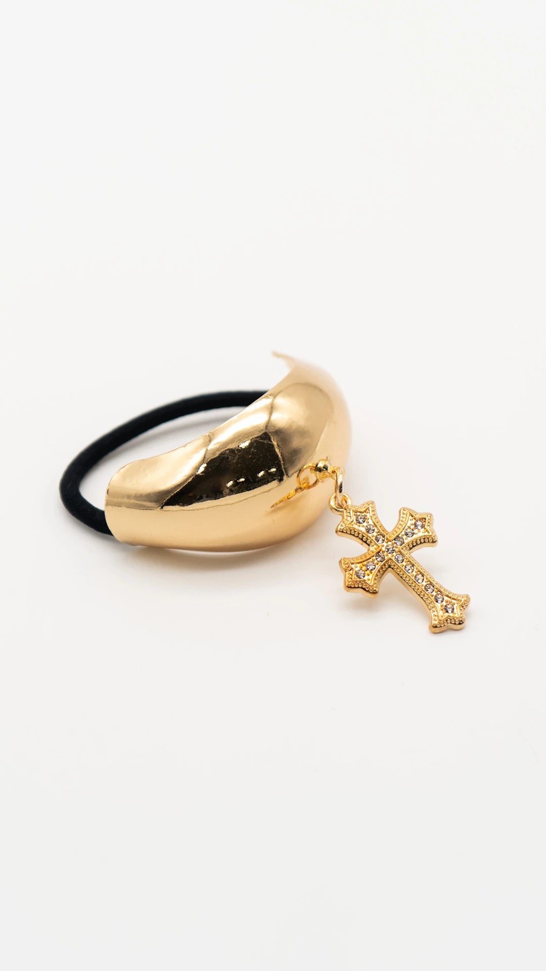 Golden Cross Hair Cuff