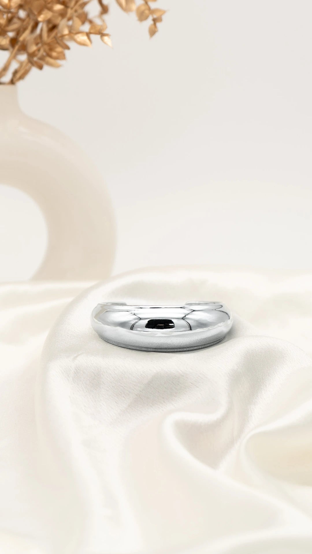 Silver Arc Bangle