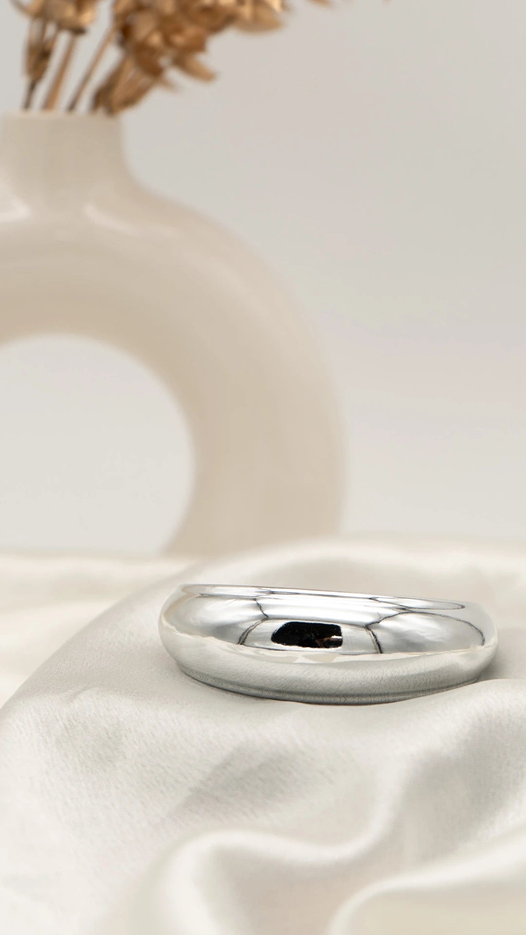 Silver Arc Bangle
